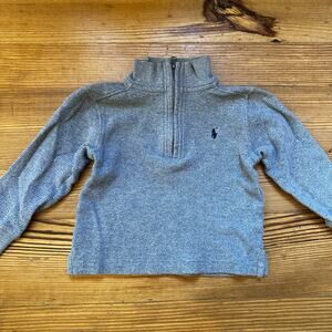 Polo Ralph Lauren gray long sleeve thermal half zip sweater SIZE 2T